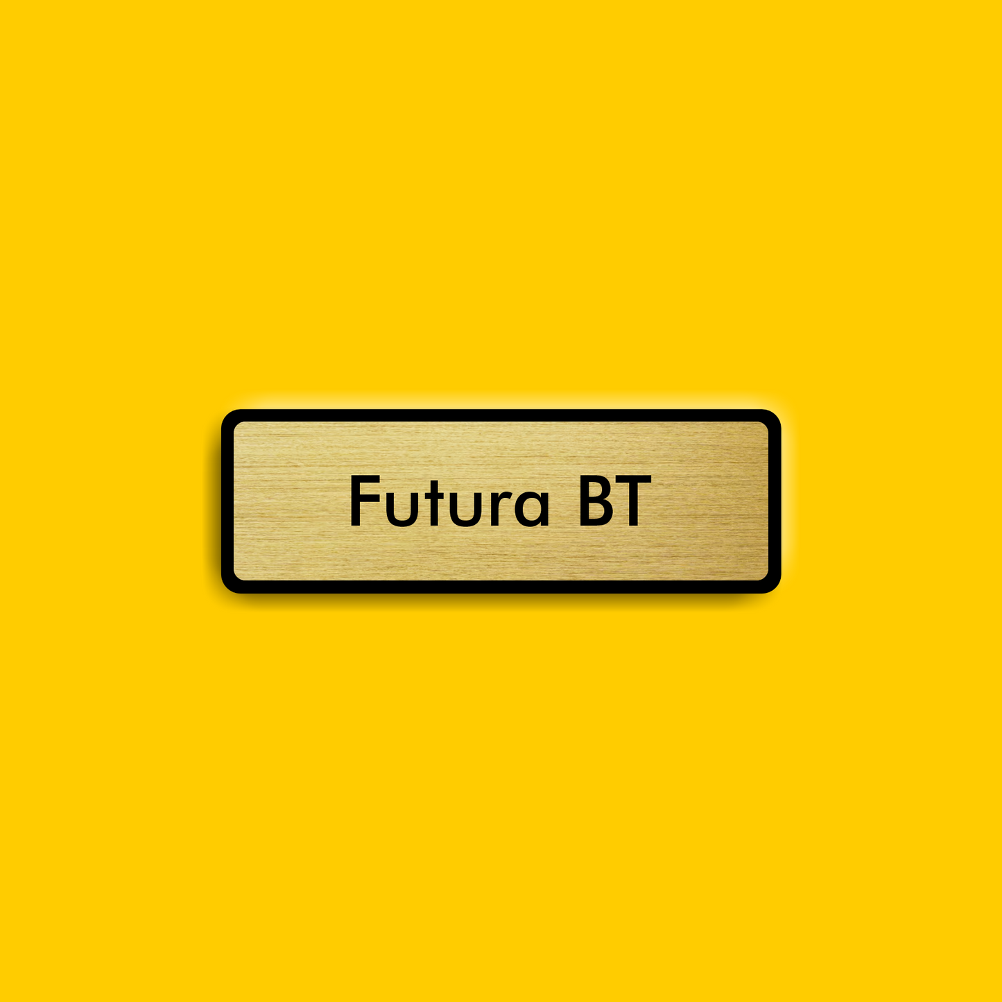 Small Text Only Border Badge (Brushed Gold)
