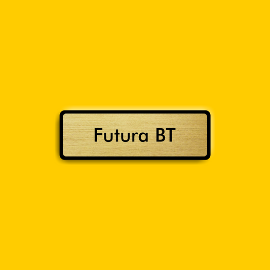 Small Text Only Border Badge (Brushed Gold)